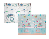 Covoras de joaca termic, masinute si animalute, 180 x 200 x 1 cm, pliabil, doua fete, protectie impotriva loviturilor